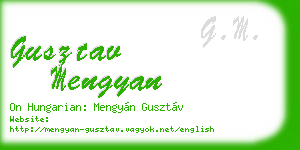 gusztav mengyan business card